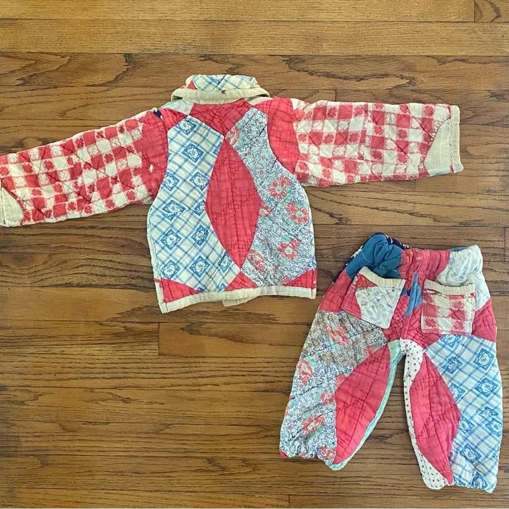 Colorful Patchwork Jacket and Pants Set